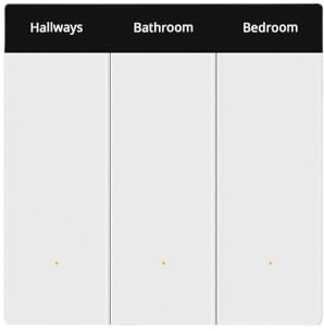 yagusmart Matter over WiFi Smart Light Switches, Wireless Light Switch for Wall, APP&Voice Control, DIY Custom Labelling, Neutral Wire Required (3 Gang 1 Way, White)