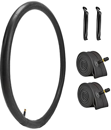 Pair of 24 Bike Inner Tube for 24 x 1.75/2.125 AV32mm Schrader Valve Butyl Rubber Inner Tube with Tire Levers for 24 Inch Mountain MTB Bicycle