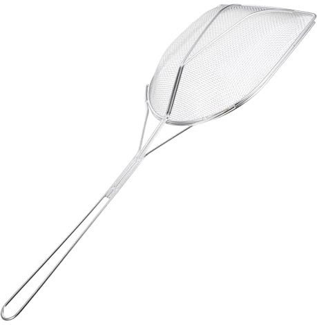 HOLIDYOYO Edelstahl Ölfilter Mit Griff Quadratisch Feinmaschig Langlebig Zur Einfachen Fettabscheidung Frittieröl Sieb Für Küche Effiziente Ölreinigung Und Schnelles Entfernen Von Ölresten