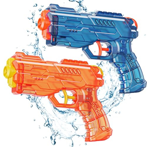 Pistolet a Eau Enfant,2 Pièces Mini Pistolets à Eau,Pistolet à Eau Puissant pour Enfants,Water Gun,Pistolet à Eau en Plastique pour Enfants,pour L'extérieur,Plage,Piscine