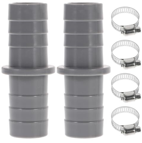 DIYEAH 2 Juegos De Adaptadores De Extensión Para Manguera De Desagüe De Lavadora y Lavavajillas 21mm Con 4 Abrazaderas De Acero Inoxidable Resistentes Para Conexión y Extensión De Tubería