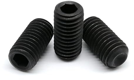 KAPQIN 10PCS/50PCS M3.5 M4 M5 M6 Hex Hexagon Socket Cup Point Grub Bolt Set Screw Black 12.9 Steel(4mm,M3.5 50pcs)