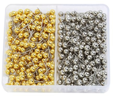 TOYZFRIENDY 400 Stück Stecknadeln für Karten mit Rundem Kunststoffkopf 4mm Länge Wiederverwendbar und Einfach zu Stecken für Pinnwand und Selbstgemacht Projekte