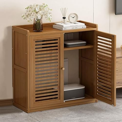 LEMYAHCH Caja de Almacenamiento para Enrutador WiFi, Caja Oculta del Enrutador, Estante de Almacenamiento para Router, Router Armario para Sala de Estar, Estudio, Dormitorio(Color:Brown)
