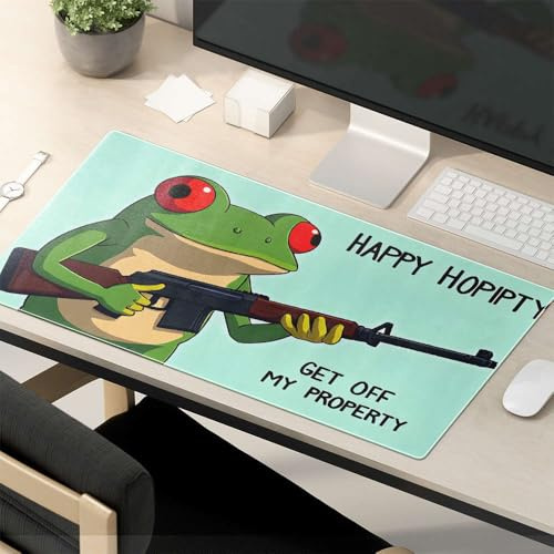 Funny Mousepads A Cartoon Frog Happy Hopipty Get Off My Property. Mouse Pad Cute Mouse Pad Funny Mouse Pads For Work