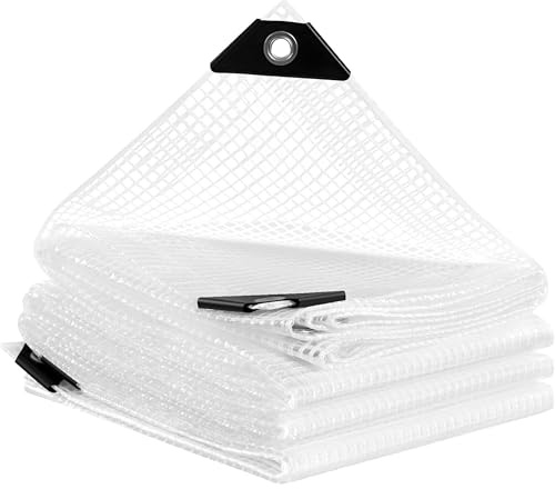Telo/Telone Impermeabile Esterno - 3x6 METRI - ANTISTRAPPO RETINATO - DURABILITA' 5 ANNI, Telo Copritutto Senza Elastici Inclusi, Telone Occhiellato Rinforzato, BIANCO, 160gr/mq