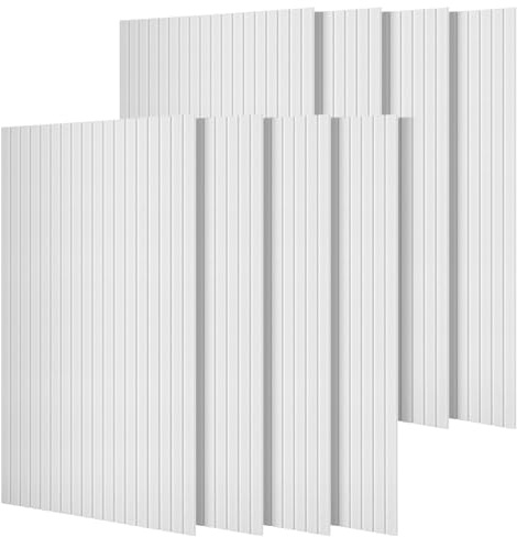 YORKING 8 Pack Self-Adhesive Acoustic Panels, 47.2 x 23.6 x 0.35, Soundproofing Wall Panels, 3D Sound Absorbing Wall Panels for Recording Studio, Office, Living Room and Wall Decoration, White