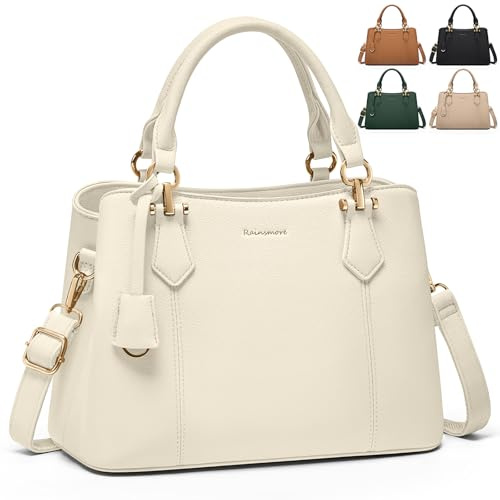 RAINSMORE Handtasche Damen Mittelgroß Umhängetasche Damen PU Leder