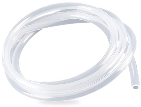 5m Silicone Tubing, Silicone Hose 10mm ID 14mm OD Clear Industrial Plastic Tubing Plastic Tube Clear Hose for Siphoning Pump Draining Irrigation Brewing