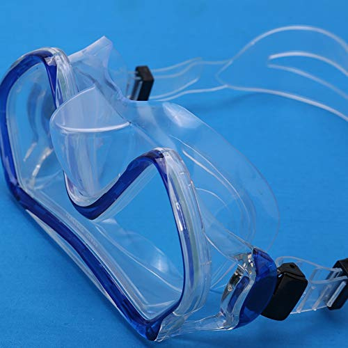 ZAICOLER Dykglasögon i överdimensionerade Storlek för Vuxna för Brett Synfält och Bättre Skydd för snorklings- och Simentusiaster, PVC- och PC-snorkelmask för Vuxna, Svart/blå/grön/gul (Blå)