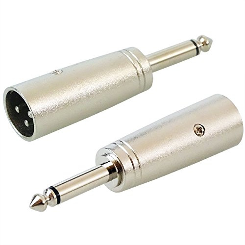 keepdrum ADA008 XLR-Adapter XLR männlich zu 6,3mm Klinke-Stecker 2 Stück