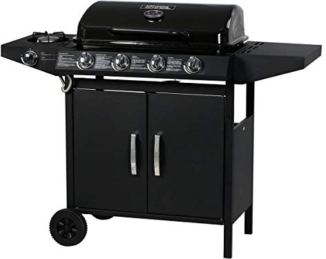 Habitat et Jardin Barbecue Gaz Festa 5, 5 Brûleurs Dont 1 Latéral, 12.9 Kw, Noir 1351_100515
