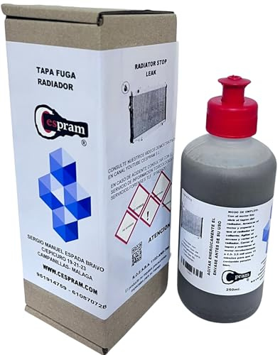 Cespram. Tapa fuga radiador. Sellador líquido para radiadores, calefactores, bloques motor y juntas. Envase de 250 ml (1)