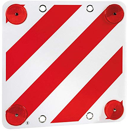DOBO Cartello segnaletico Polipropilene CARICO SPORGENTE Auto Camion 40x40 cm Pannello di Segnalazione Sicurezza Stradale Catarifrangente Modello Export