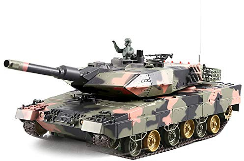 POCO DIVO Leopard IIA5 German Battle Tank RC Military Vehicle 1/24 Scale Model 2.4Ghz Remote Control Germany 2A5 Airsoft Panzer Combat Fight Infrared BB