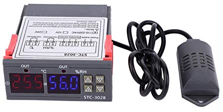 STC-3028 Temperaturregelung Digitalanzeige Temperatur- und Feuchtigkeitsregler mit Integriertem Sensor (12V)