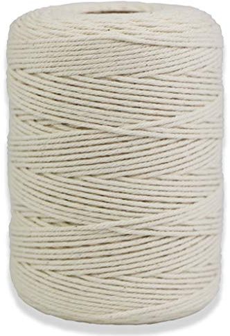 Jukway - Spago in cotone da 1,2 mm, 4 strati, resistente, per cucinare, legare carne, fare salsicce, decorazioni fai da te, confezioni regalo, giardinaggio (200 metri)