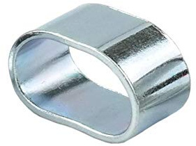 Kanirope Kvävningsklämma typ ring 100 stycken galvaniserat stål för 9–10 mm gummirep expanderrep spännare spännrep presenningslina spännfix