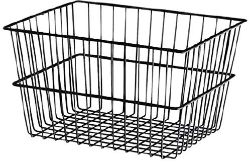 Cestino Bici Bicicletta Ferro Nero Maxi Anteriore o Posteriore Misure 40x30x24