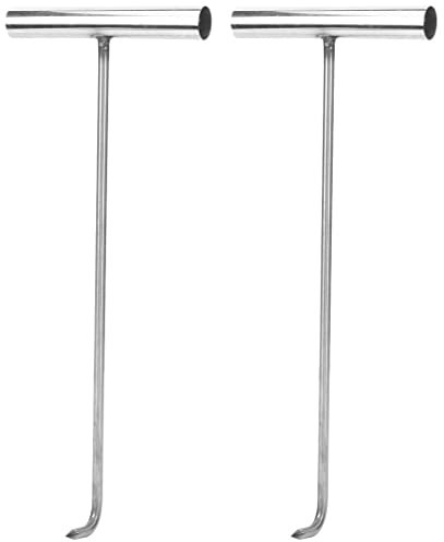 YARNOW 2 pezzi di botola di copertura gancio gancio a T gancio tirare gancio Llift ganci griglia di scarico in acciaio inossidabile sollevatore botola copertura ganci di sollevamento tempesta scarico