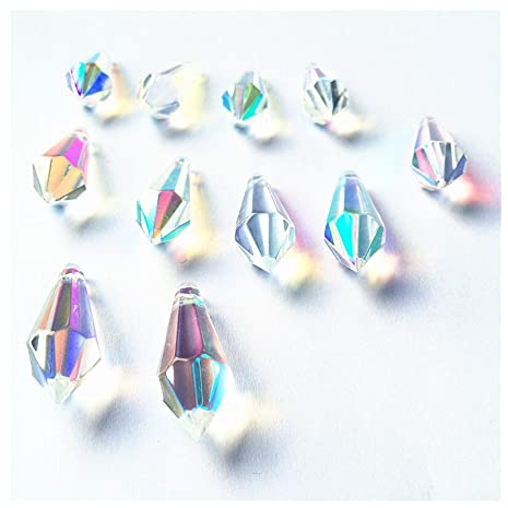 JUIYU Chandelier Crystal Prisms Pendants 20pcs/lot 35mm AB Color Crystal Glass Icicle U-drops Crystals Lighting Lamp Replacement Parts