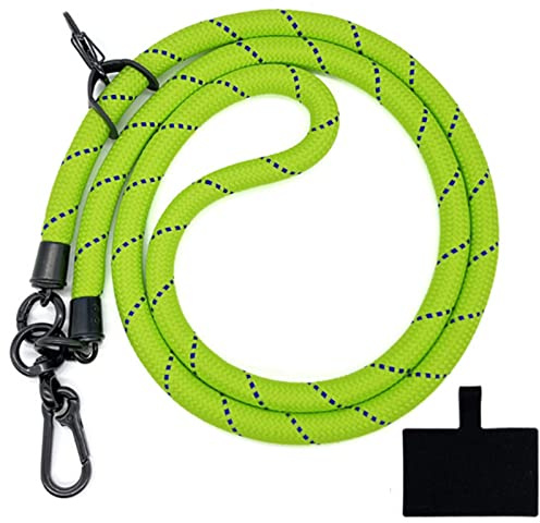 HIRANE Thick Rope Cell Phone Lanyard Spacer, Anti Theft Phone Strap, Adjustable Crossbody Phone Strap, Universal Crossbody Patch Phone Lanyards, for All Smartphone (05)