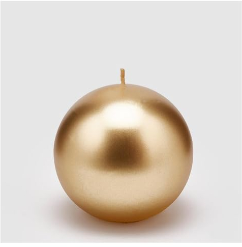 EDG Vela navideña Enzo De Gasperi Clase esférica, redonda en cera D10 cm 5 variantes (1ud) ORO