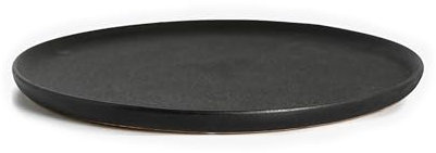 ByON Plate Blackroot Speiseteller aus Porzellan hergestellt, in der Farbe: Schwarz, Maße: 27 x 1,5 cm, 5275000201