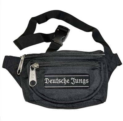 Bauchtasche Deutsche Jungs in schwarz mit Anhänger