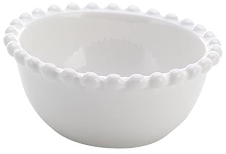 ABOOFAN Perlenplatte Salatschüssel Eisbecher aus Keramik Teller zum Servieren von Speisen Besteck Küchenschüssel Keramikschale Haushalt Dessertteller Futternapf Geschirr Dessertschale Weiß
