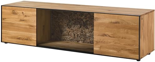 MASSIVMOEBEL24.DE | Lowboard Wildeiche 200x53x55 Natur geölt STARNBERG #11, Farbe:Natur geölt, Größe:200x53x55 cm (BxTxH)