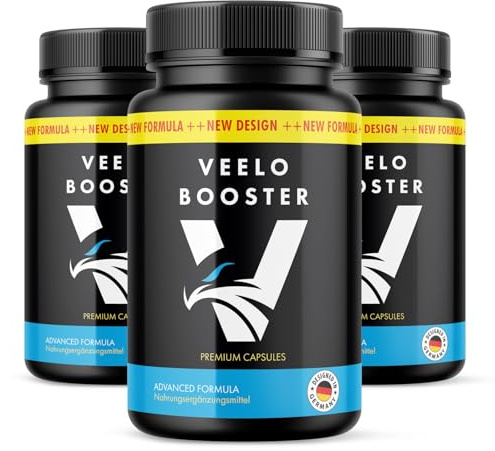 Veelobooster Kapseln - mit L-Arginin, L-Citrullin, Maca und Zink - für den aktiven Mann - 60 Kapseln pro Dose 3x
