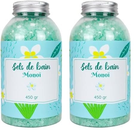 French Tendance Sel de bain 450 grs - Senteur Monoï (Lot de 2)