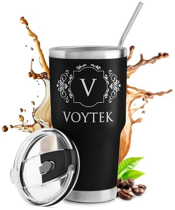 Maverton Kaffeebecher to go 800 ml Schwarz - Edelstahl Thermobecher mit Deckel - inkl. 2 Strohhalme & Reinigungsbürste - Geschenke für Männer zum Geburtstag - personalisierte Geschenke
