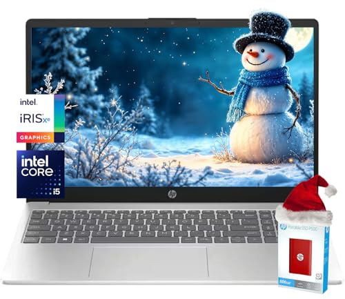 HP 15.6 HD Touchscreen Laptop | 10-Core Intel Core i5-1235U | Intel Iris Xe Graphics | 32GB RAM | 1TB SSD (512GB PCIe SSD withHP P500 512GB Portable SSD) | Wi-Fi 6E | Long Battery Life | Windows 11