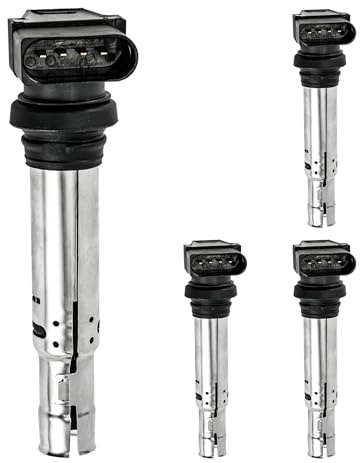 Fesuda Zündspule-4 Stück-Zündmodule passend für Fabia/Octavia/Roomster (2003-2015), VW Golf/Passat/Polo/Tiguan (1998-2018), OE 20117
