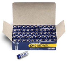Vinnic Boîte de 50 Piles en Vrac 23A/L1028F - alcaline 12 V