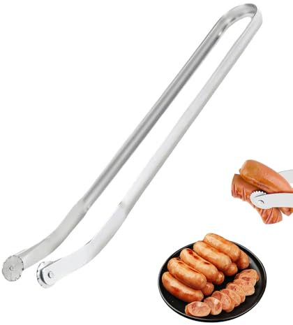 kpquahom Barbecue Tongs, BBQ Sausages Turner, Stainless Steel, Length: 38 cm, for Kitchen, Cooking, Grill Accessories