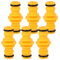 Flintronic Doppio Maschio Connettore Tubo, 6 Pezzi Giunto per Tubo da Giardino, 1/2 Zoll Plastica Connettore, per Autolavaggio, l'irrigazione- Giallo