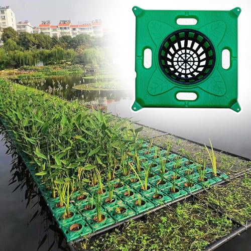 Panier de jardinière flottant pour bassin, grande île flottante pour plantes aquatiques, améliore les bassins à koï et à poissons. Panier de jardinière flottant pour bassin, grande île flott