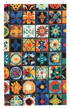 Drapeaux marocains 9,5 x 1,5 m - Drapeau de jardin mandala double face pour maison, cour, extérieur et intérieur - Décoration de fête