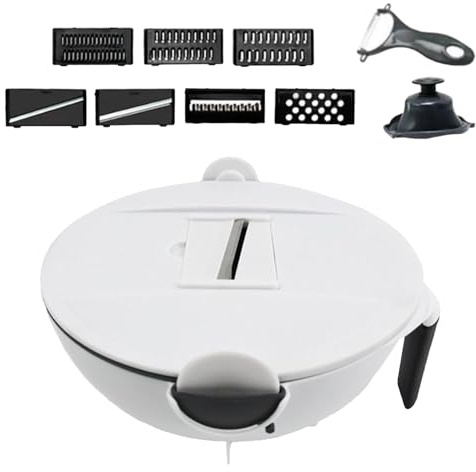 Affettaverdure, grattugia da cucina, multifunzione, con scolapiatti per patate, , cipolle, cetrioli, formaggio, cucina, ristorante, insalata