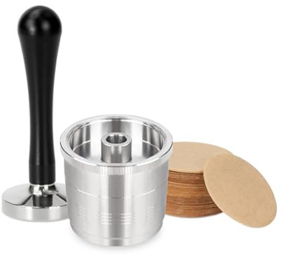 Set di pressa per tazze da caffè, include fogli filtranti e cialde pressa, adatto per un migliore controllo del sapore nel filtro di carta per birra
