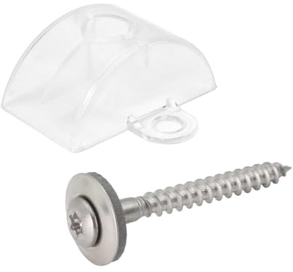 100 Stück Abstandhalter 76/18 Sinus Wellplatten + Spenglerschrauben 4,5x45 | Schrauben in Edelstahl V2A A2 mit 15mm EPDM Dichtscheibe; Lichtplatten