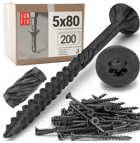 Selbstschneidende Schrauben Ø 5,0x80 mm 200 Stk. Senkkopf T25