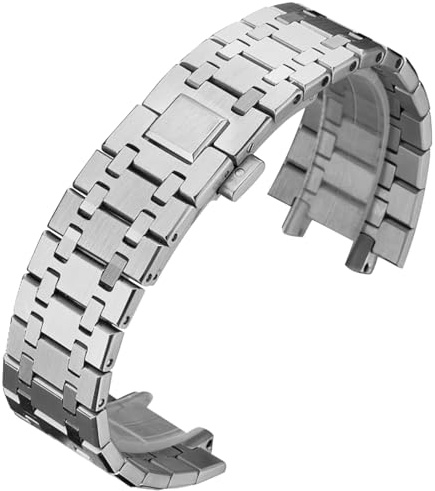 HiCycle2 Bracelets de remplacement pour bracelet Audemars Piguet Royal Oak en acier inoxydable 26mm (argent)
