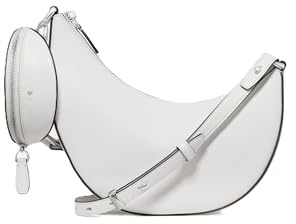 kate spade new york Duo Crossbody Bag, true white, One size, Duo Pebble Leather Crossbody Bag