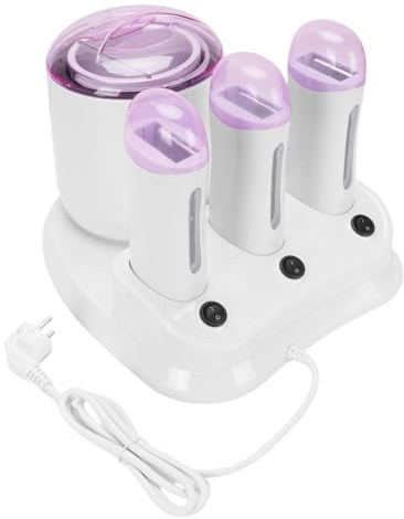 Matybobe 4 i 1 Vaxvärmare Anti Scald 3 Roll On Wax Warmer Single Pot Transparent Lock 220W Hemmabruk (220V)