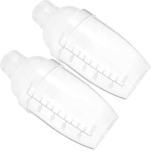 Housoutil Coctelera de Plástico 2 Piezas 500ml Agitador de Barra Fácil de Manejar Ocasiones y Chocolate Caliente
