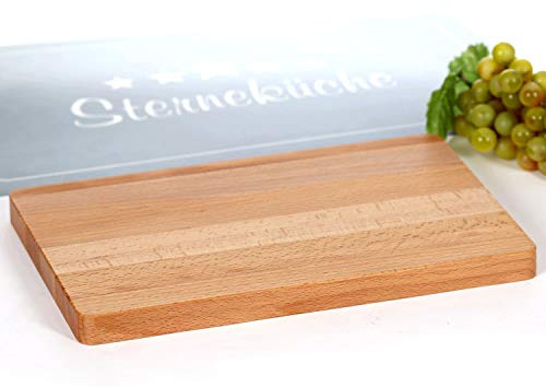 Bütic Buche-Schneidebrett, Servierbrett, Holzbrett, Käsebrett geölt